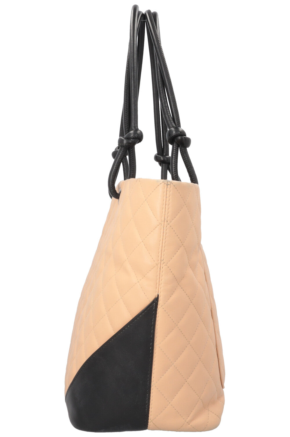 CHANEL Cambon Tote Bag Beige Black