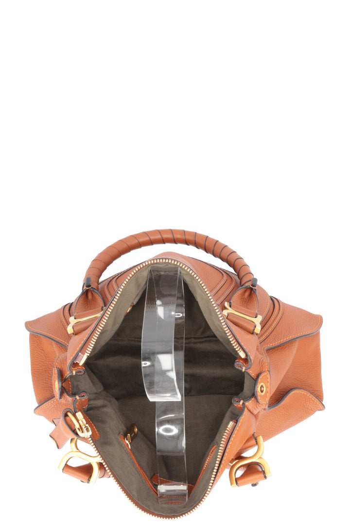 CHLOÉ Medium Double Carry Marcie Bag Cognac