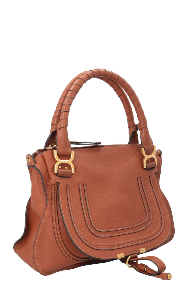 CHLOÉ Medium Double Carry Marcie Bag Cognac