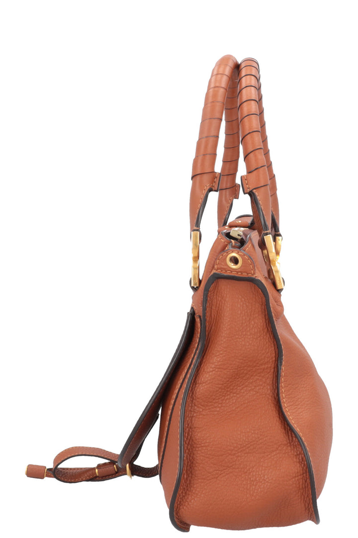 CHLOÉ Medium Double Carry Marcie Bag Cognac