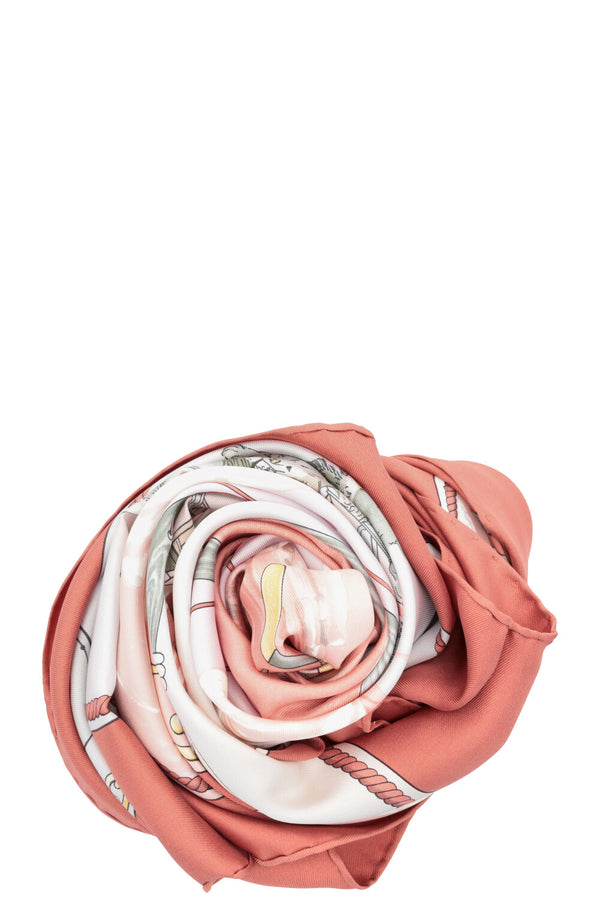 HERMÈS Gronland Carré 90 Silk Pink