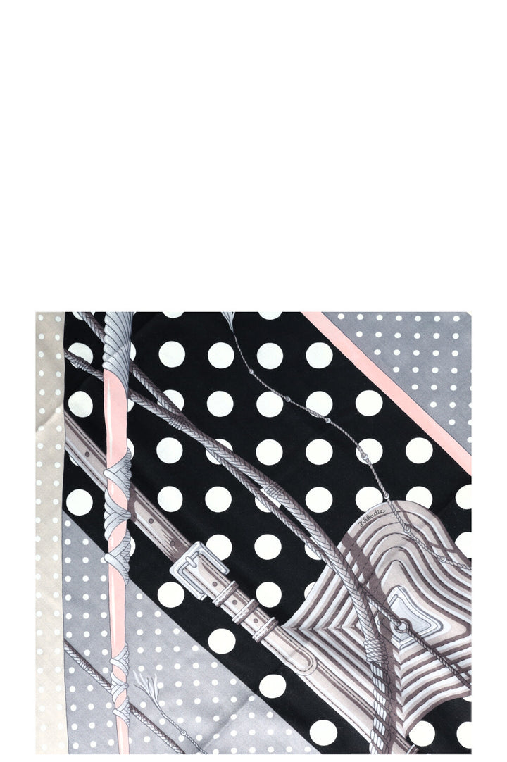 HERMÈS Clic Clac 140 Scarf Grey Cashmere Silk