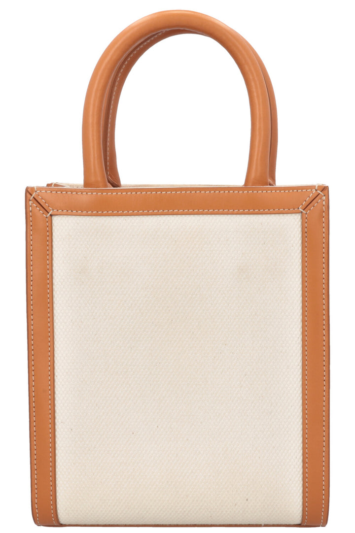 CELINE Logo Vertical Tote Bag Mini Canvas