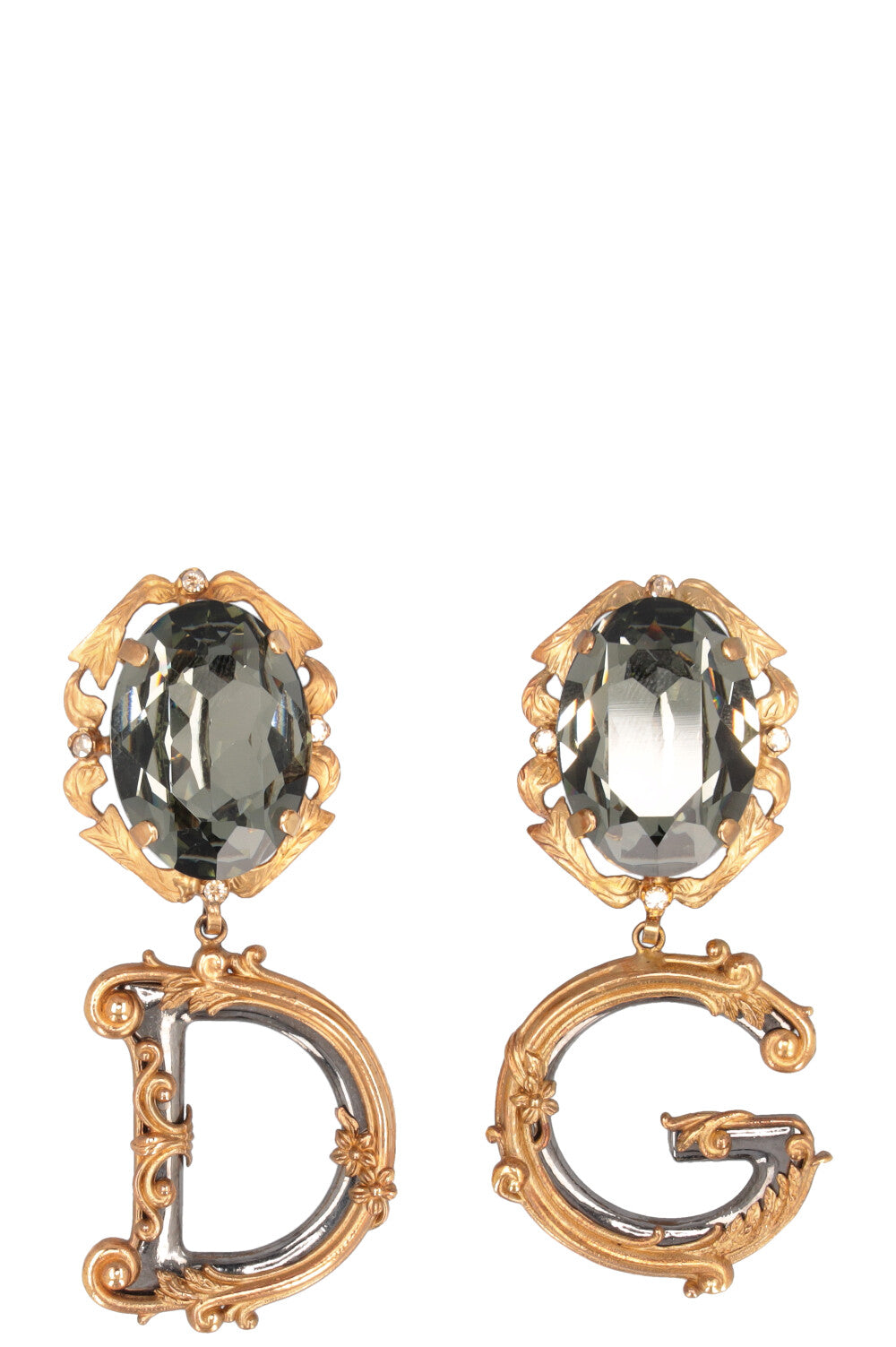 DOLCE&GABBANA Crystal DG Drop Ear Clips