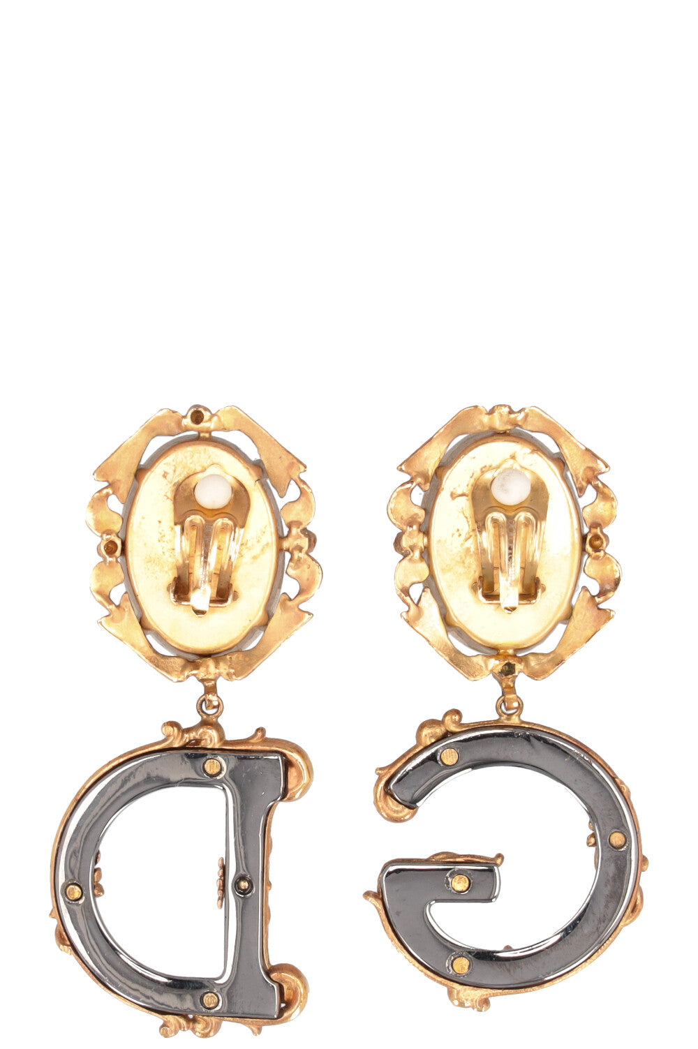 DOLCE&GABBANA Crystal DG Drop Ear Clips