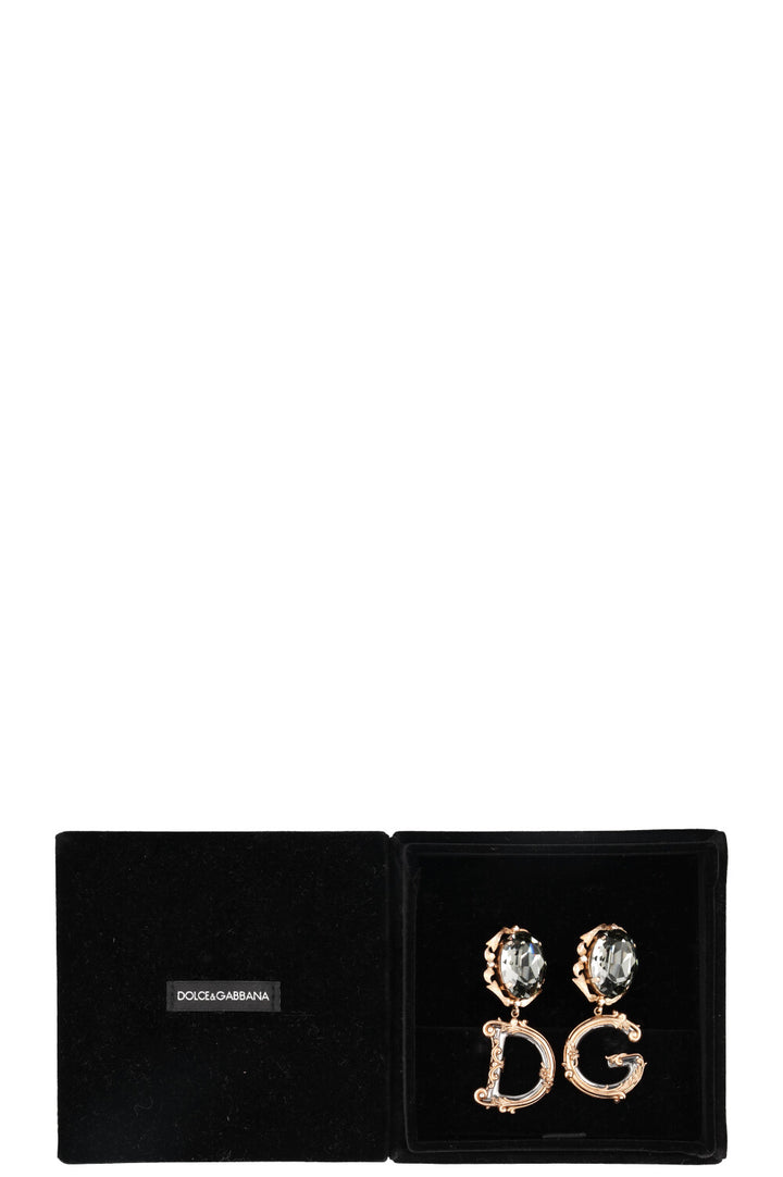 DOLCE&GABBANA Crystal DG Drop Ear Clips