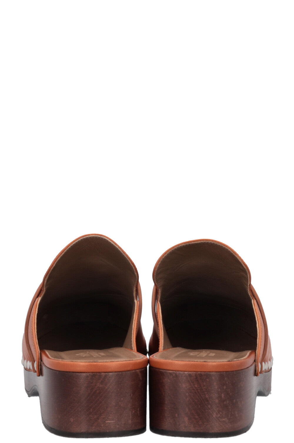 HERMÈS Carlotta Kelly Clogs Gold Palladium