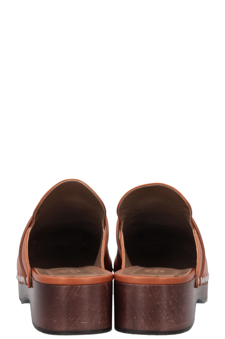 HERMÈS Carlotta Kelly Clogs Gold Palladium