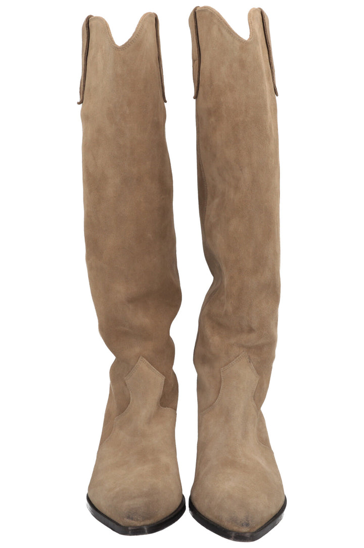 ISABEL MARANT Cowboy Boots Suede Beige
