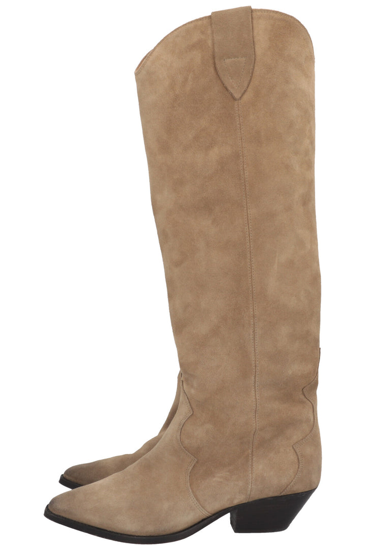 ISABEL MARANT Cowboy Boots Suede Beige
