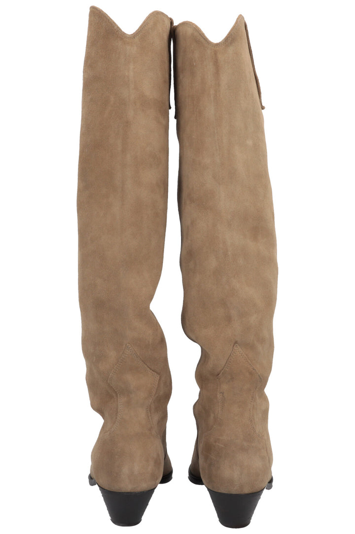 ISABEL MARANT Cowboy Boots Suede Beige