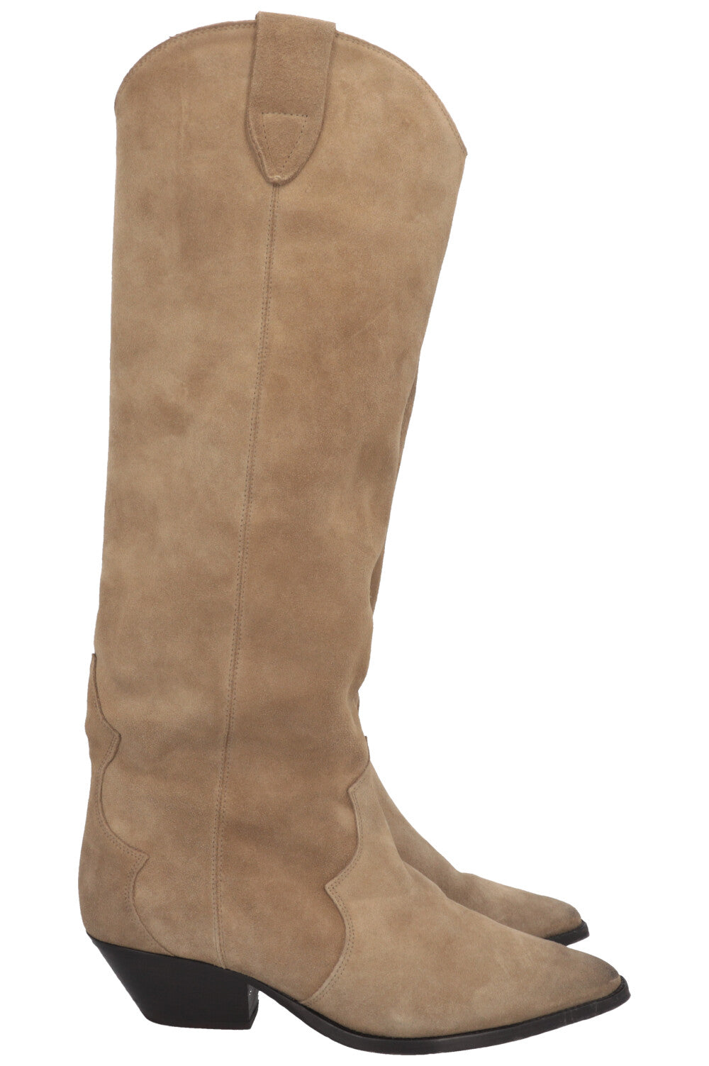 ISABEL MARANT Cowboy Boots Suede Beige
