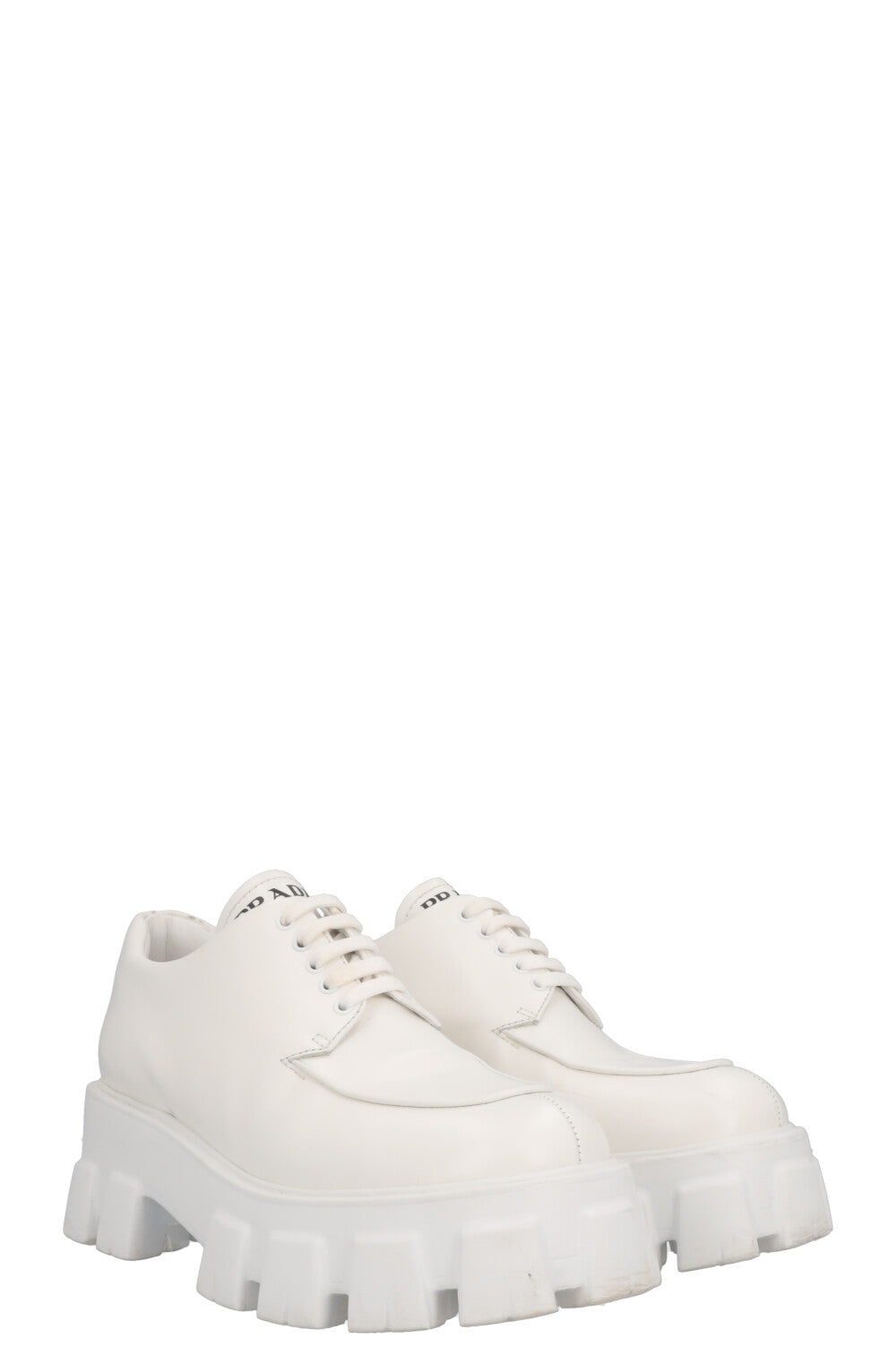 PRADA Monolith Loafers White