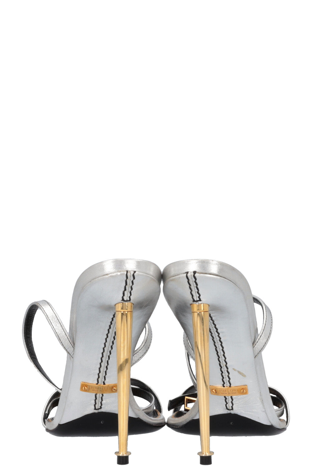 TOM FORD Padlock High Heels Silver