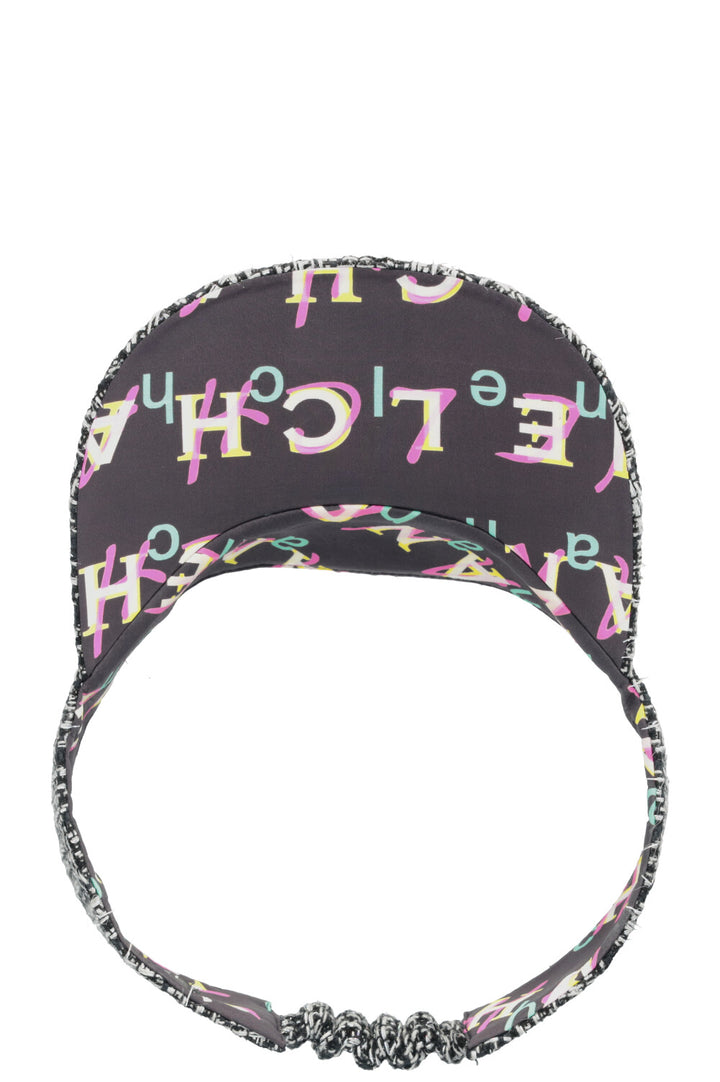 CHANEL 2019 Tweed Visor Houndstooth Black White