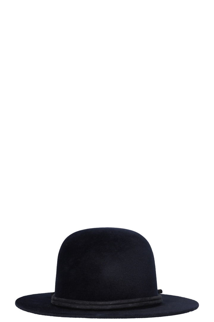 HERMÈS Vicky Hat Rabbit Felt Navy