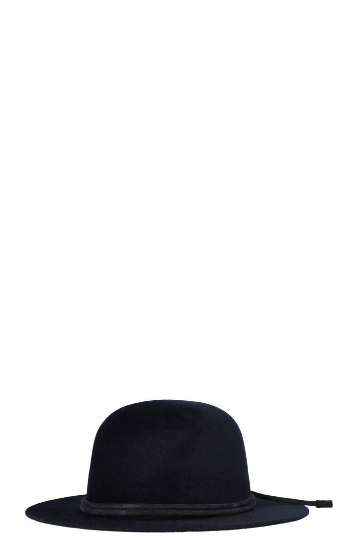 HERMÈS Vicky Hat Rabbit Felt Navy