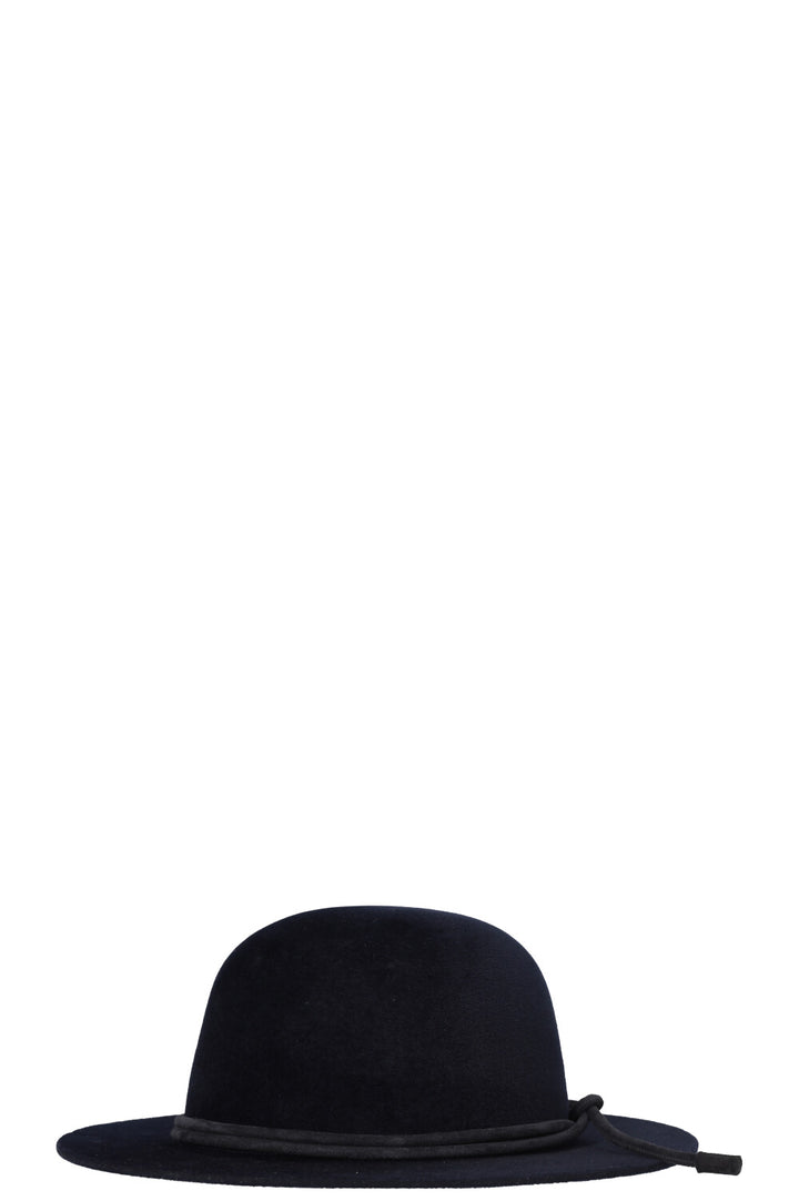 HERMÈS Vicky Hat Rabbit Felt Navy