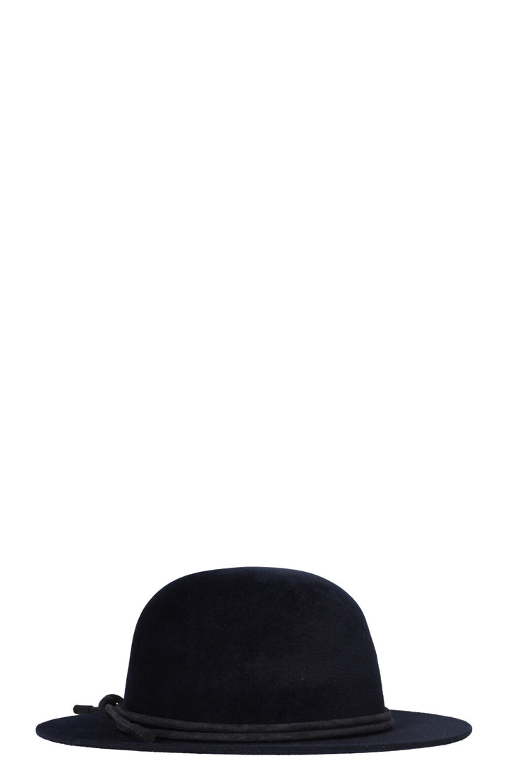 HERMÈS Vicky Hat Rabbit Felt Navy