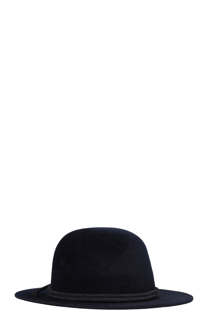HERMÈS Vicky Hat Rabbit Felt Navy