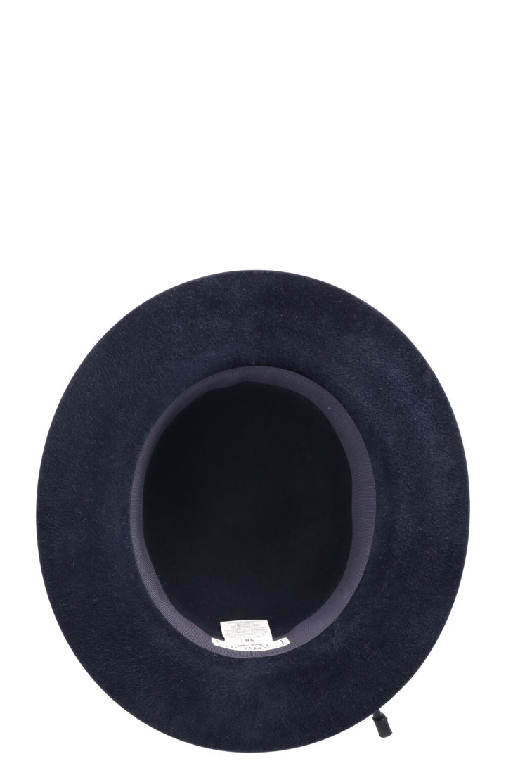 HERMÈS Vicky Hat Rabbit Felt Navy