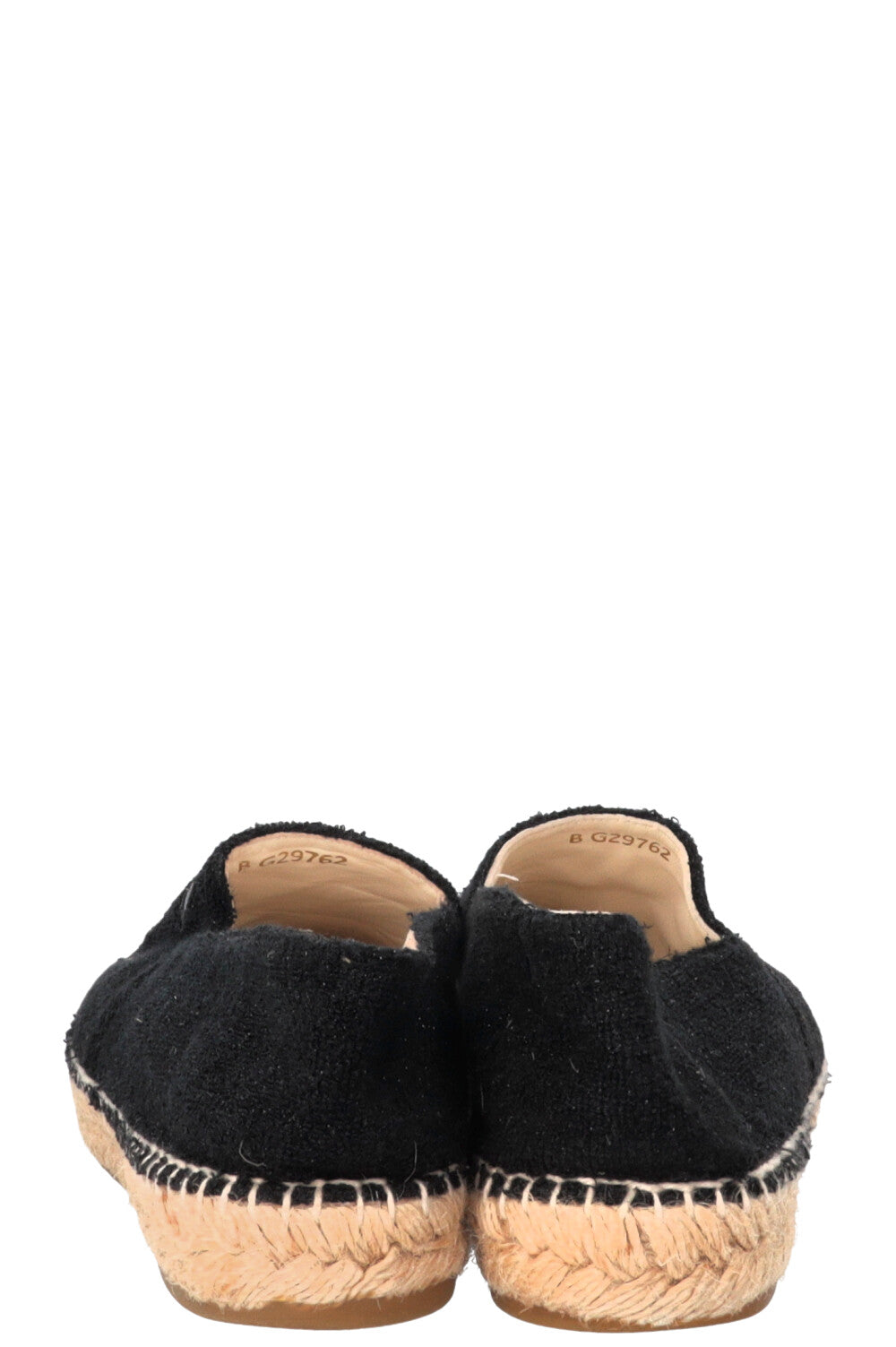 CHANEL Espadrilles Bouclé Patent Leather Black