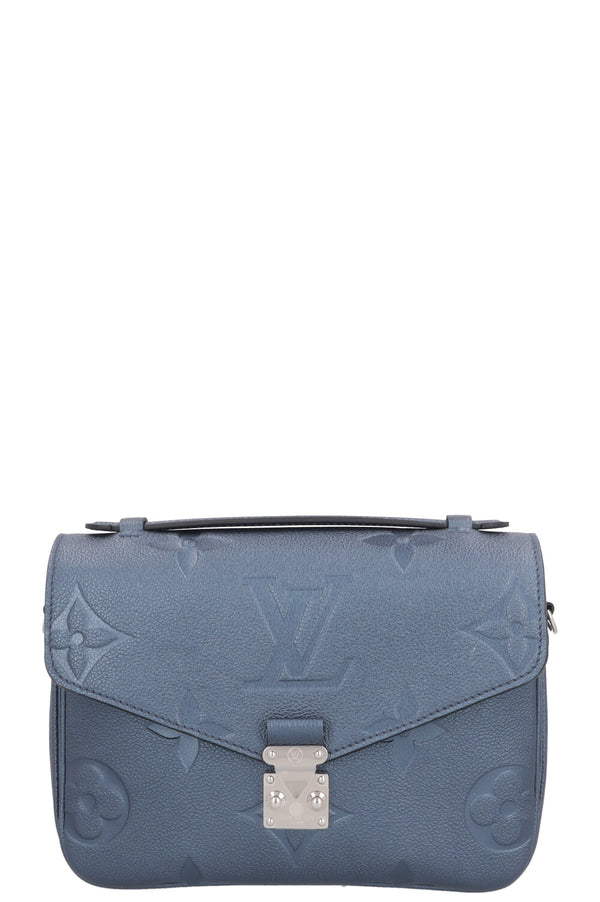 LOUIS VUITTON Pochette Métis Empreinte Blue Metallic