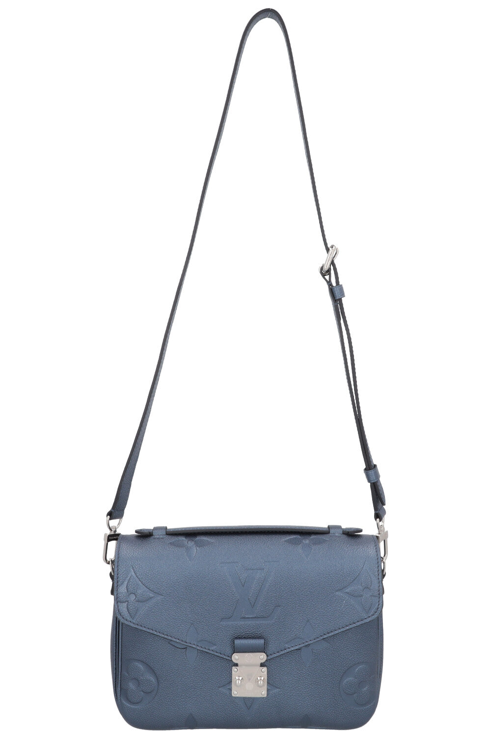 LOUIS VUITTON Pochette Métis Empreinte Blue Metallic
