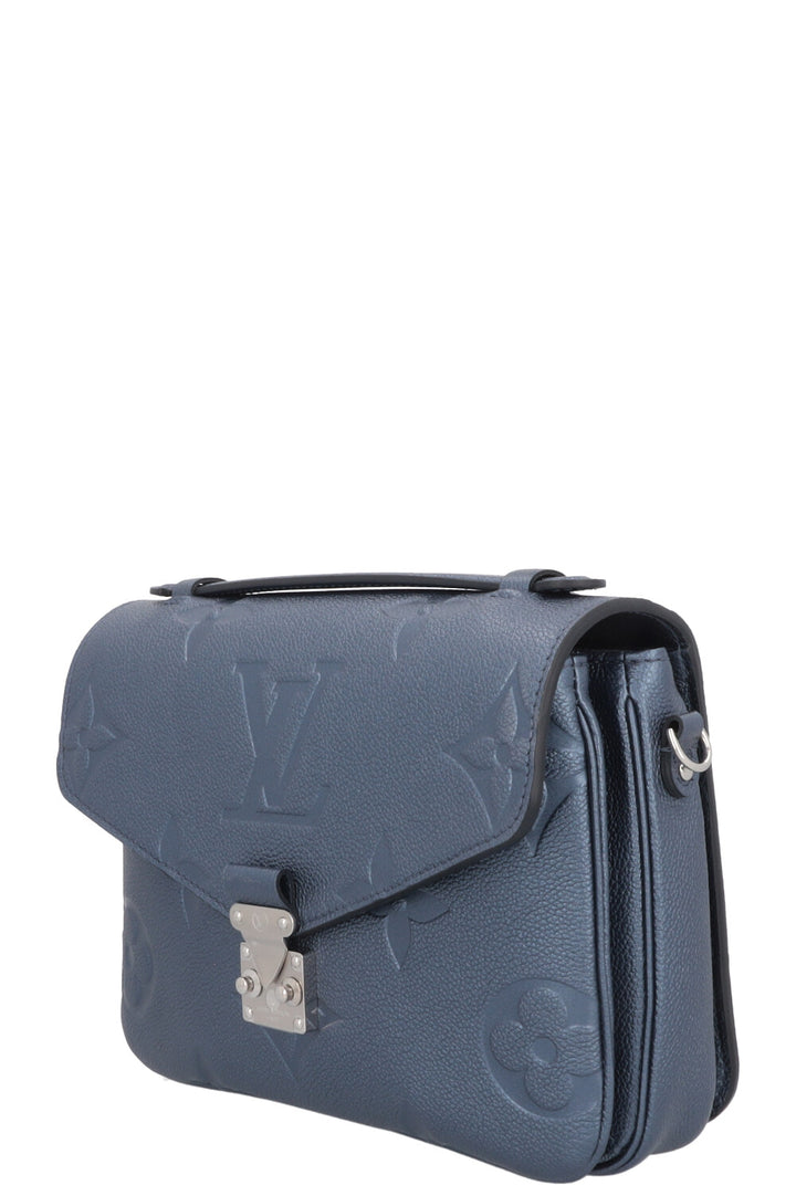 LOUIS VUITTON Pochette Métis Empreinte Blue Metallic