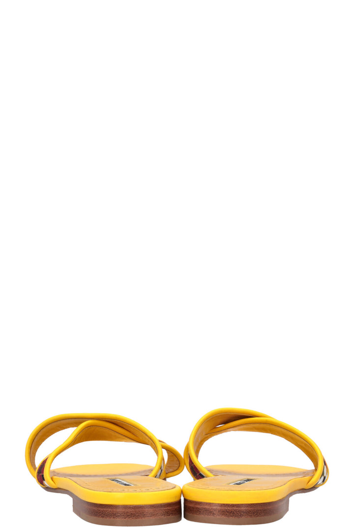MANOLO BLAHNIK Flats Yellow