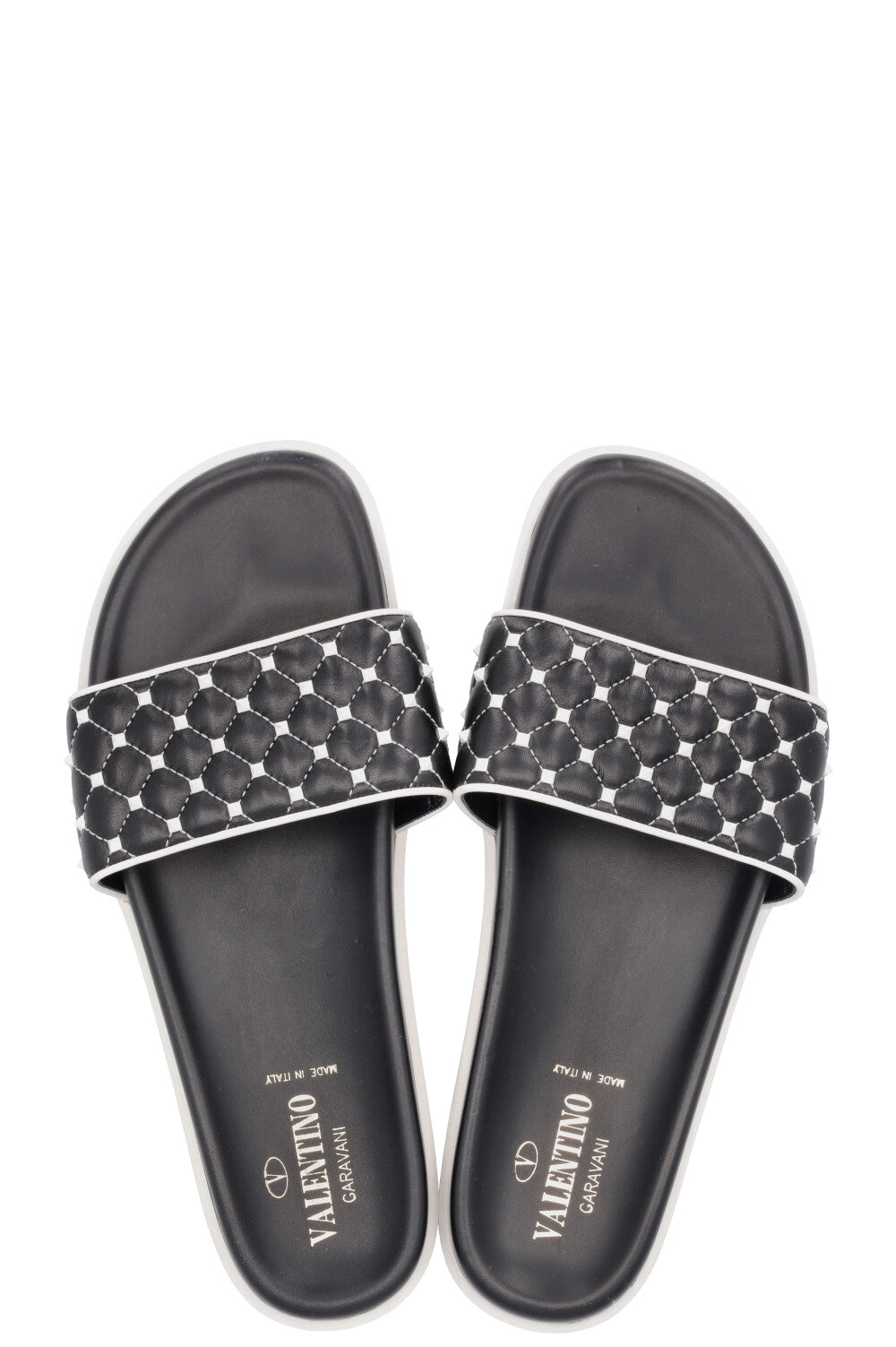 VALENTINO Rockstud Flats Black White