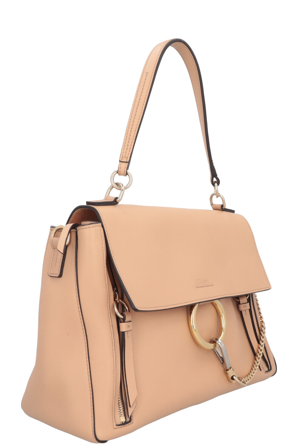 CHLOÉ Faye Medium Bag Leather Nude