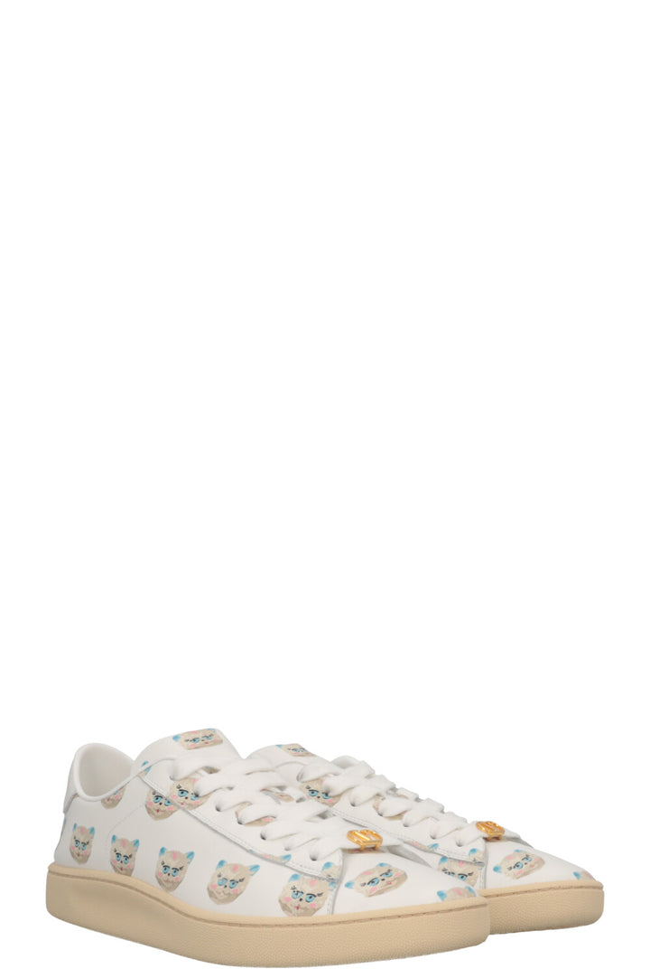 VALENTINO Cat Print Sneakers White