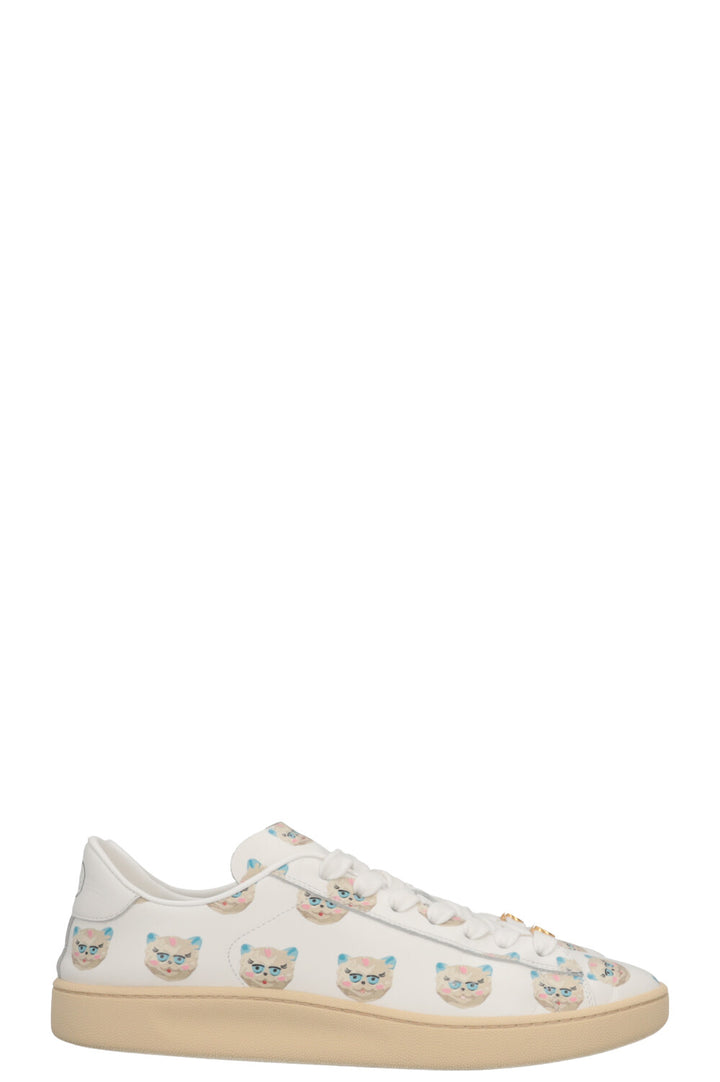 VALENTINO Cat Print Sneakers White