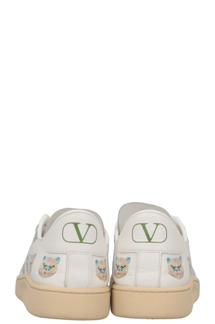 VALENTINO Cat Print Sneakers White