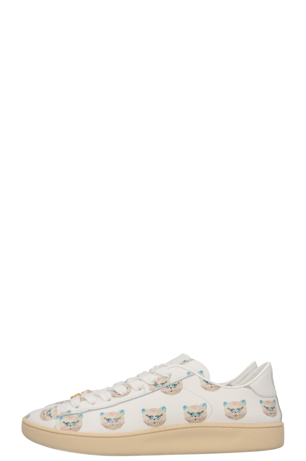 VALENTINO Cat Print Sneakers White
