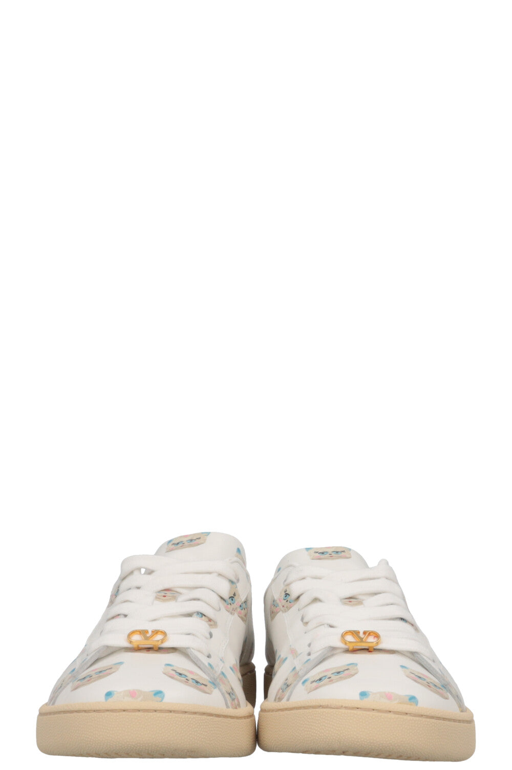 VALENTINO Cat Print Sneakers White