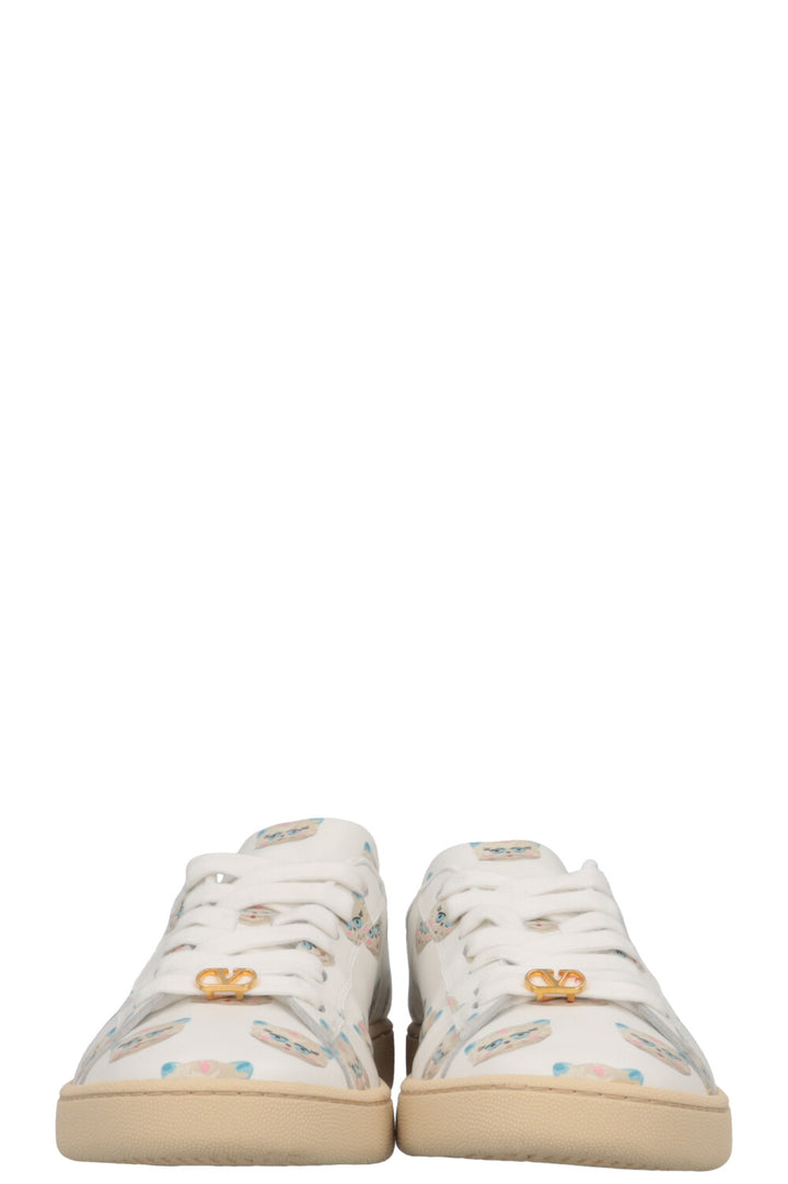 VALENTINO Cat Print Sneakers White