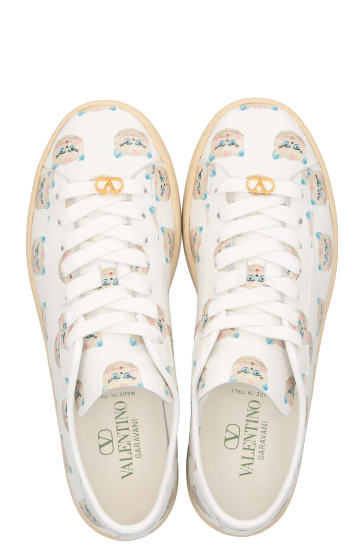 VALENTINO Cat Print Sneakers White