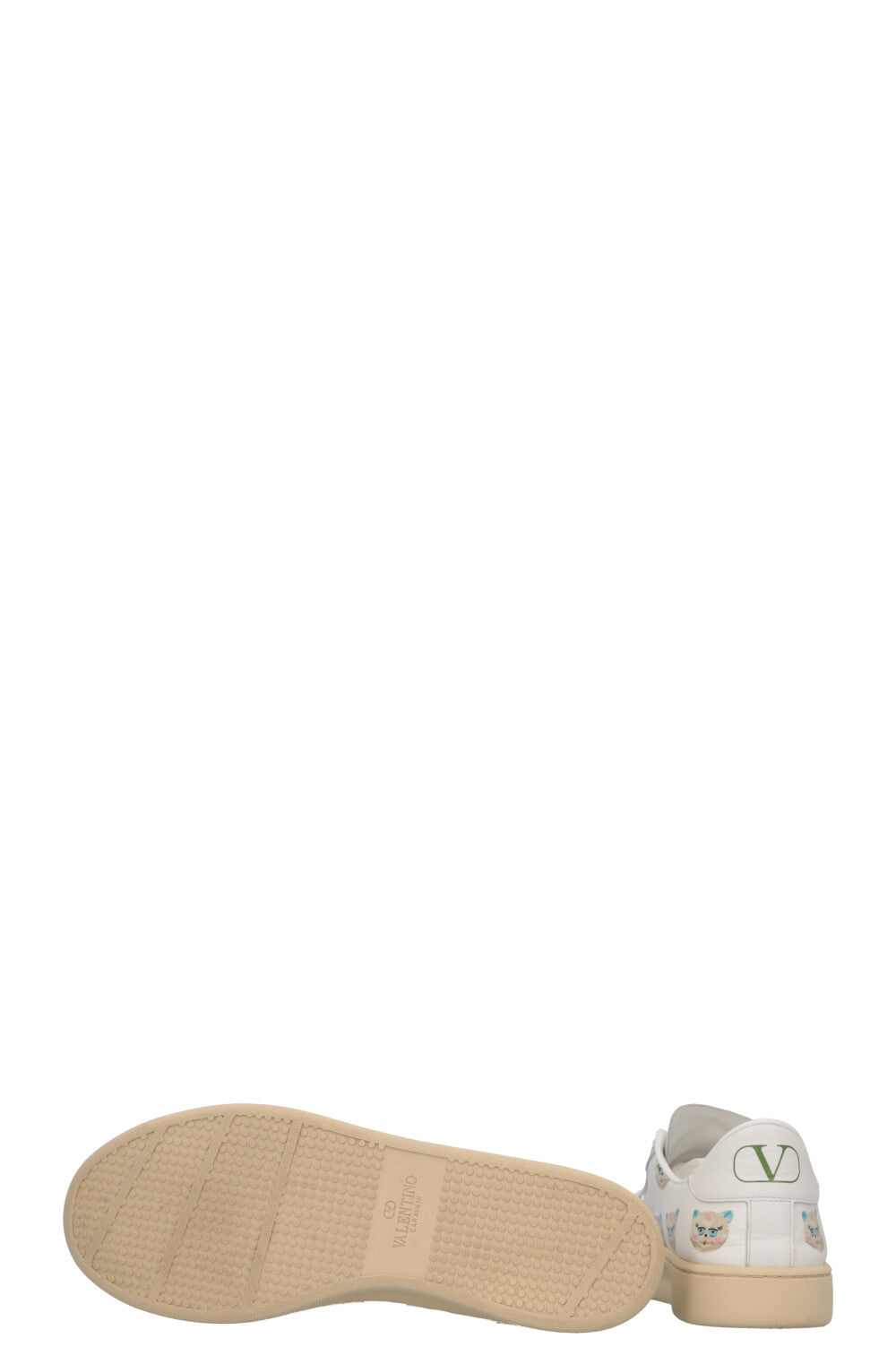 VALENTINO Cat Print Sneakers White