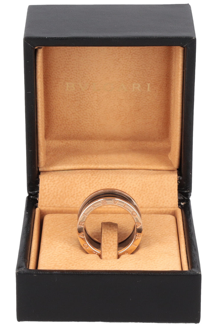 BVLGARI B.Zero1 Ring 18k Rose Gold and Black Ceramaic