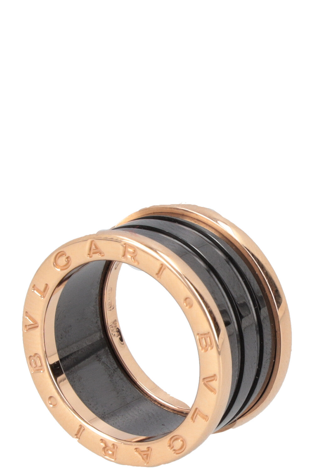 BVLGARI B.Zero1 Ring 18k Rose Gold and Black Ceramaic – REAWAKE