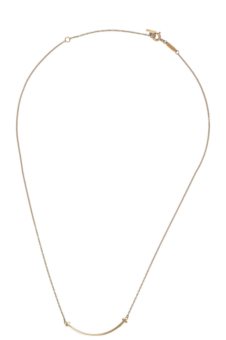 TIFFANY&CO. T Smile Necklace Small 18k Yellow Gold