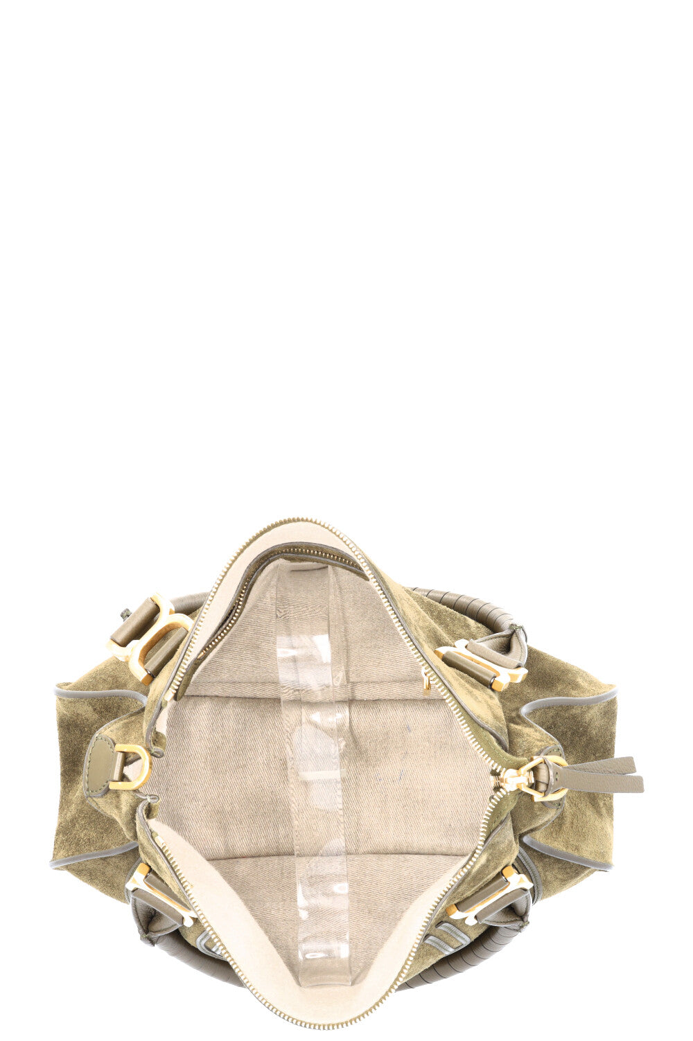 CHLOÉ Marcie Handbag Suede Olive