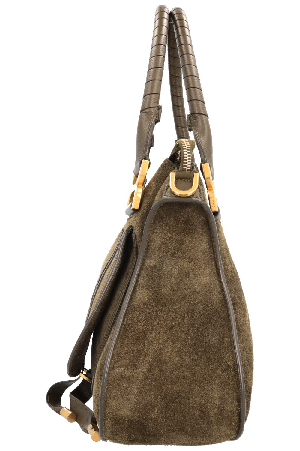 CHLOÉ Marcie Handbag Suede Olive
