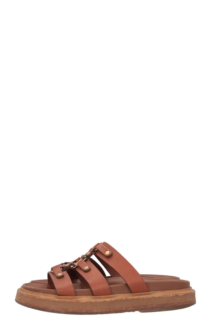 CELINE Tippi Mules Brown