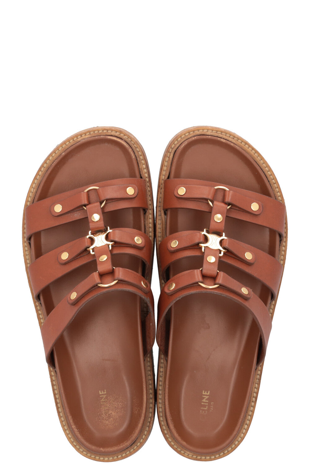 CELINE Tippi Mules Brown