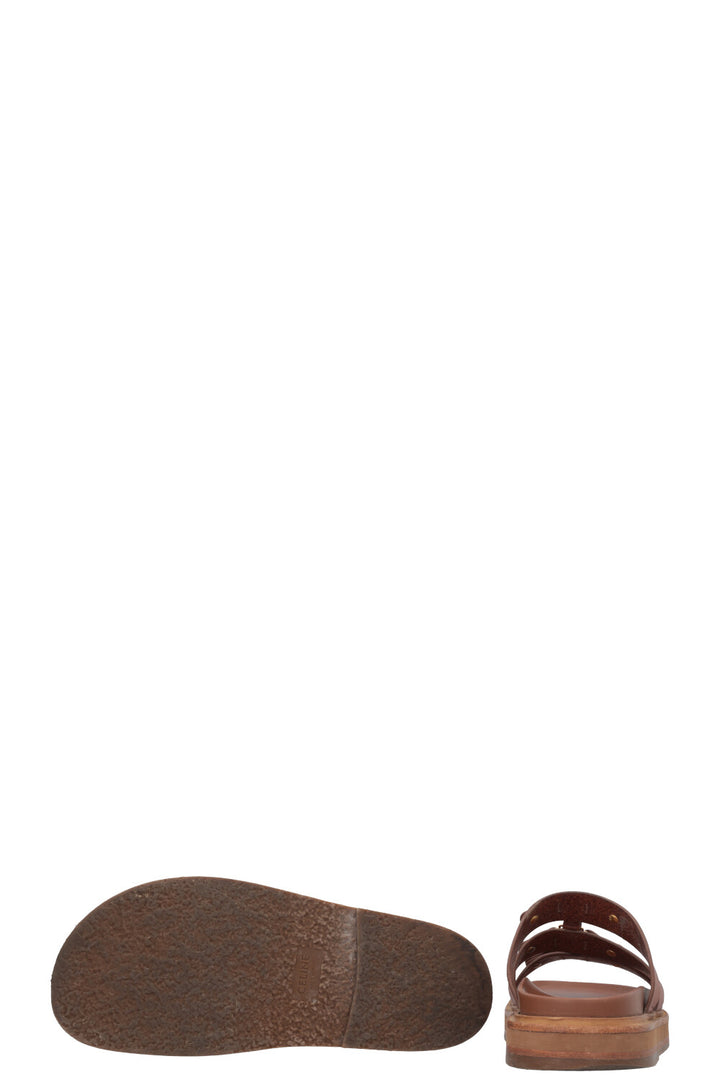 CELINE Tippi Mules Brown