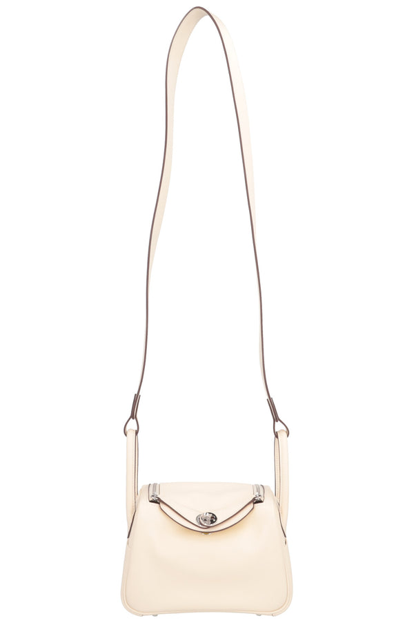 HERMÈS Mini Lindy Verso Swift Nata Lime
