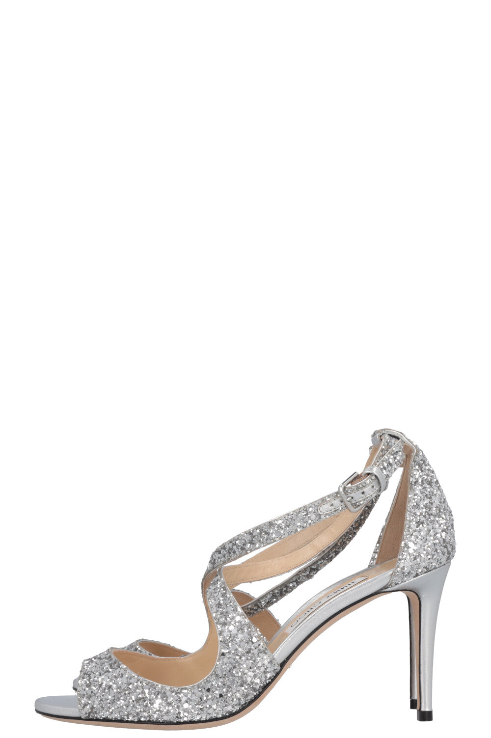 JIMMY CHOO Heels Glitter Silver